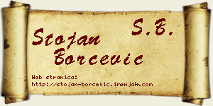 Stojan Borčević vizit kartica